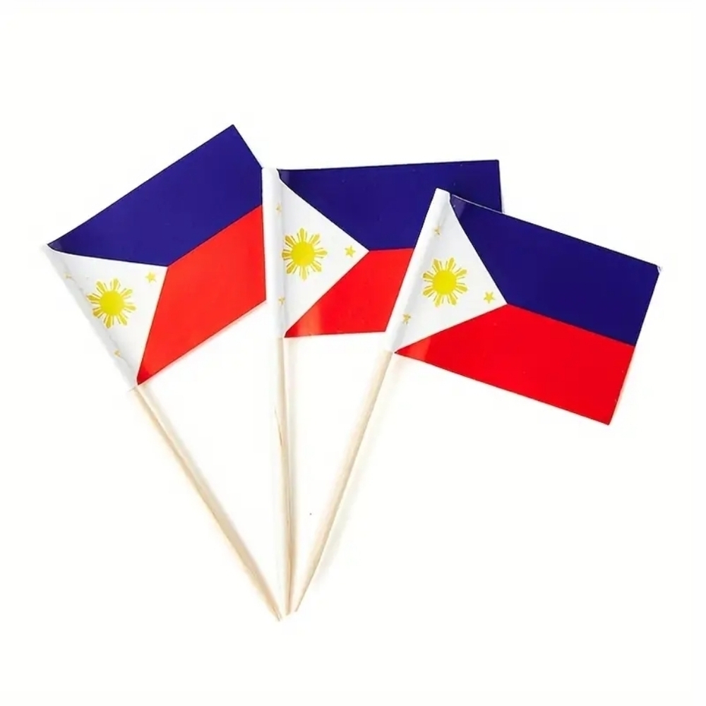 100pcs Philippine Flag Toothpicks brand new